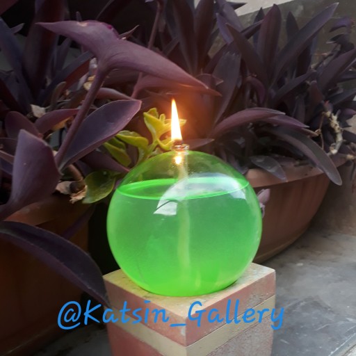شمع شیشه ای خاص (حبابی-9 سانت)