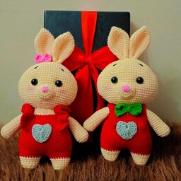 عروسک بافتنی ولنتاینی  خرگوش1402