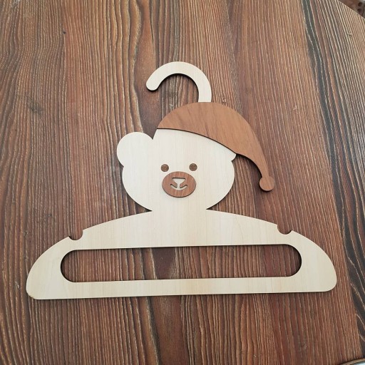 چوب لباسی کودک مدل خرس بسته دو عددی