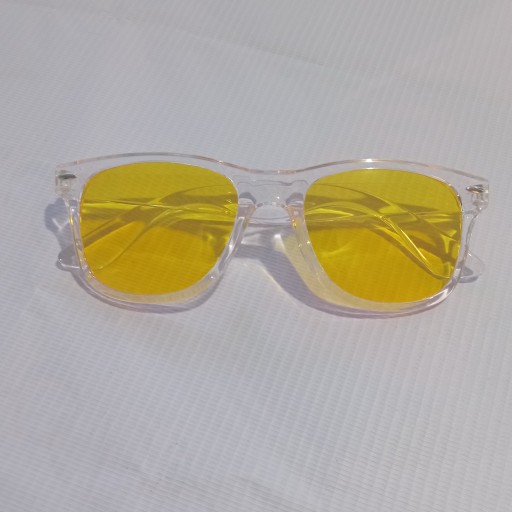 عینک آفتابی و شب مردانه و زنانه ویفر مربعی یووی 400 (رنگ زرد)