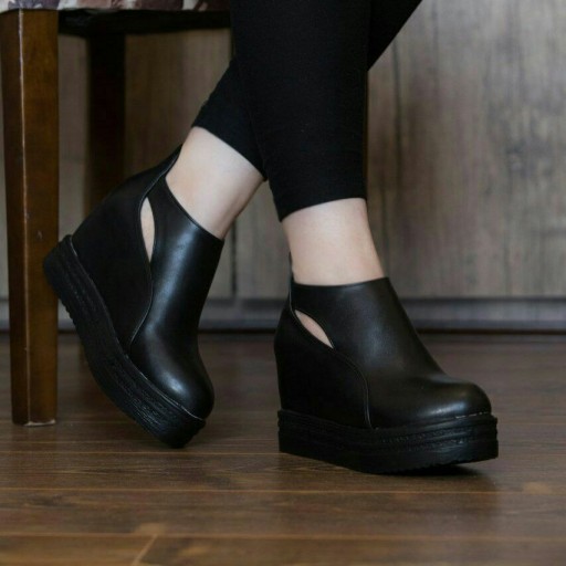 کفش زنانه لژ مخفی 5سانت چرم صنعتی