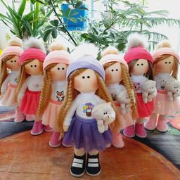 عروسک روسی دختر دامن توری در رنگ های مختلف  32 سانتی