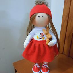 عروسک روسی دختر خرگوشی ارتفاع 32 سانتی