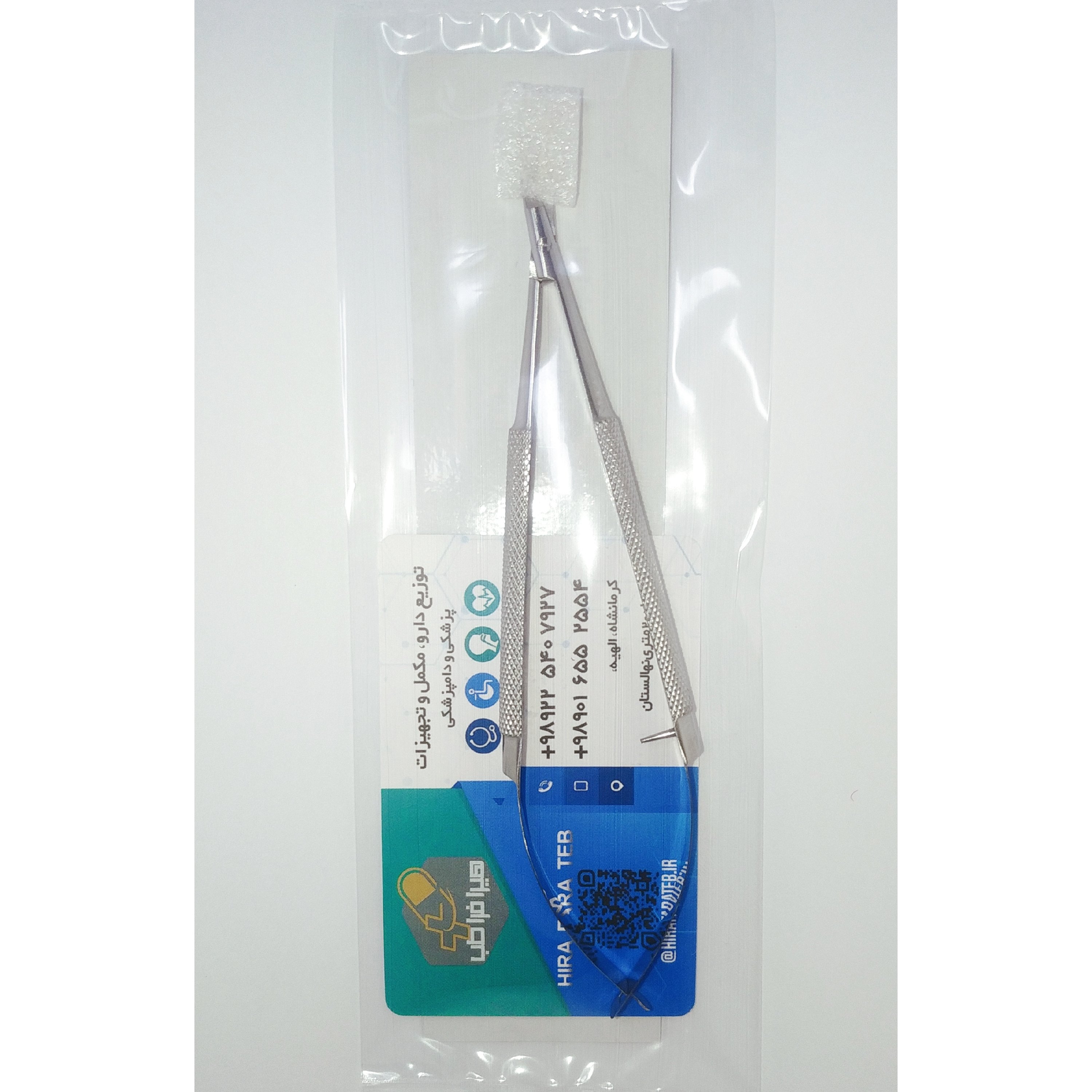 قیچی کاستروویجو هیرا فرا طب مدل خمیده Hira Fara Teb curved Castroviejo scissors 