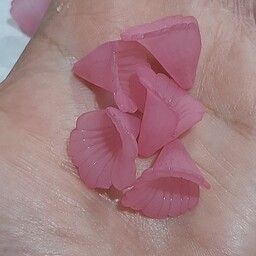 گل کریستال . شکوفه شیپوری . صورتی . بسته 20عددی.