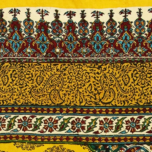 سفره رومیزی قلمکاری صفویه اثر نرگسخانی (اصفهان )مربع شکل طرح ترنج (صادراتی)