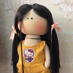 عروسک روسی زیباااا کاملا دست ساز  با پارچه مخمل کبریتی