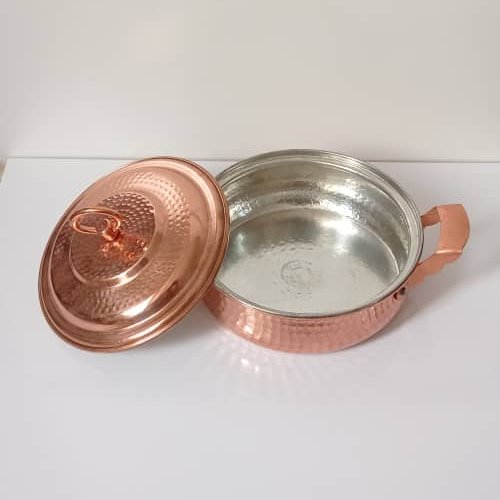 ماهیتابه دربدار مسی سایز یک نانو شده