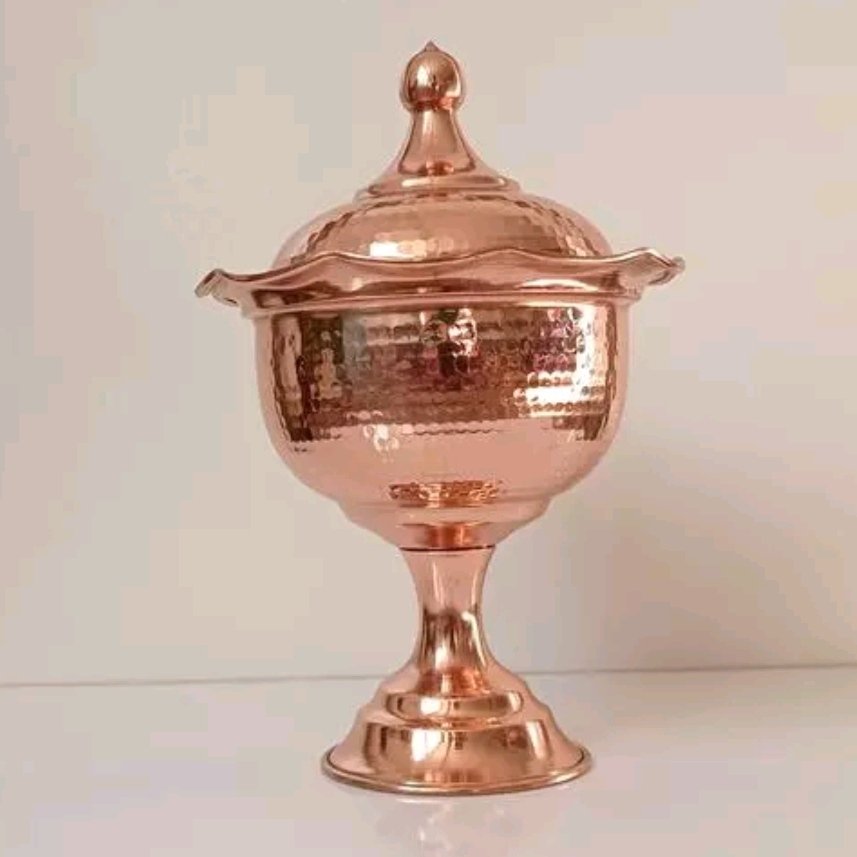 آجیل خوری مسی دربدار طرح لاله نانو شده