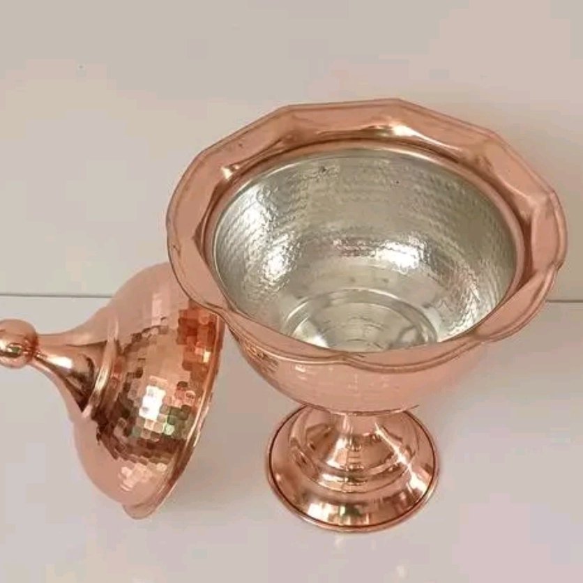 آجیل خوری مسی دربدار طرح لاله نانو شده