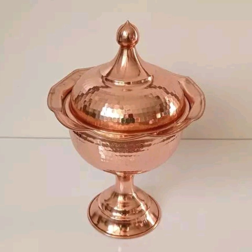 آجیل خوری مسی دربدار طرح لاله نانو شده