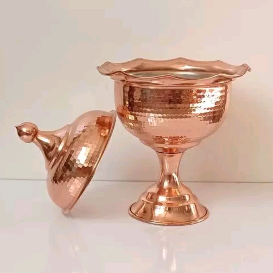 آجیل خوری مسی دربدار طرح لاله نانو شده