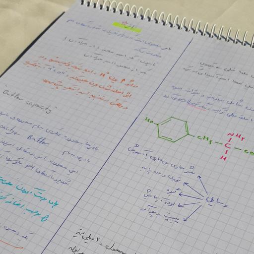 دفتر شطرنجی جزوه نویسی 100 برگ سایز آ4 طرح دختر