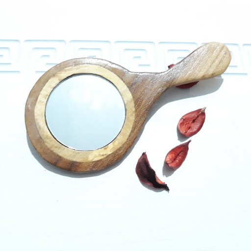 آینه چوبی آینه چوب طبیعی چوب ملچ  3دستساز چوبکده بید سفید