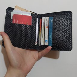 کیف پول مدارکی چرم طبیعی دست دوز سایز متوسط شیک خوش دست