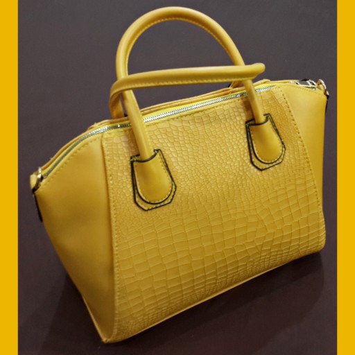 کیف زنانه طرح جیوانچی در رنگ زرد خردلی