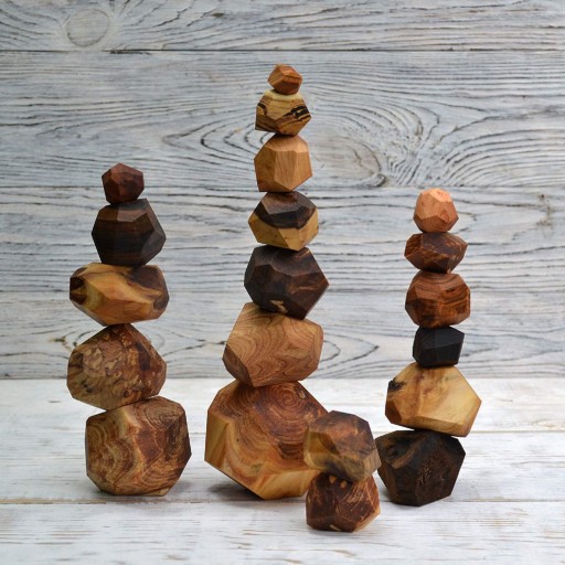 سنگهای تعادلی چوبی مخصوص بازی کودکان و بزرگسالان