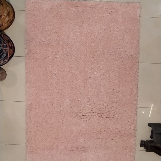 قالیچه شگی فلوکاتی سایز یک ونیم متری رنگ صورتی