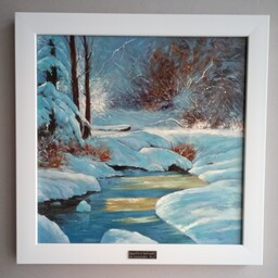 تابلو نقاشی رنگ روغن زمستانی
