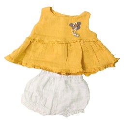 ست پیراهن و شورت نوزادی ترک-در دو رنگ زیبا و شیک-سایز 6 تا 18 ماه