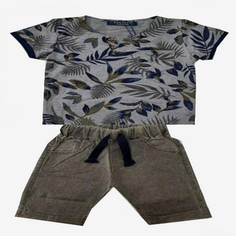 تی شرت و شلوارک پسرانه مدل هاوایی-3 تا 7 سال-در دو  رنگ
