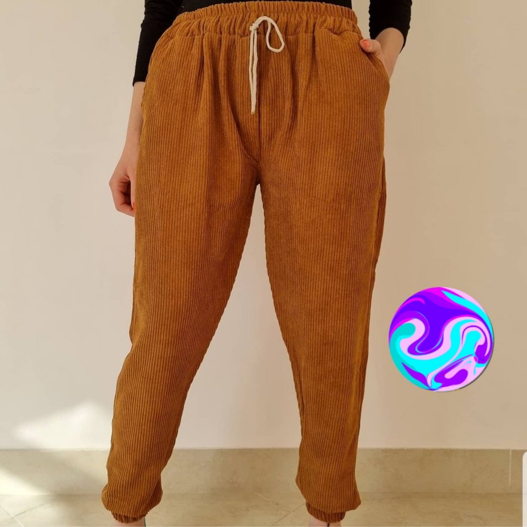 شلوار اسلش کبریتی فری سایز از 36 تا 44 قد 95 سانت