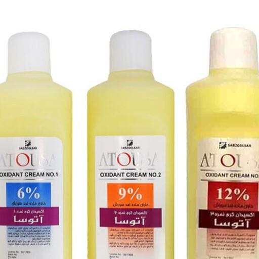 اکسیدان آتوسا 750 ml- دوازده درصد فعال کننده رنگ مو -فعال کننده دکلره 