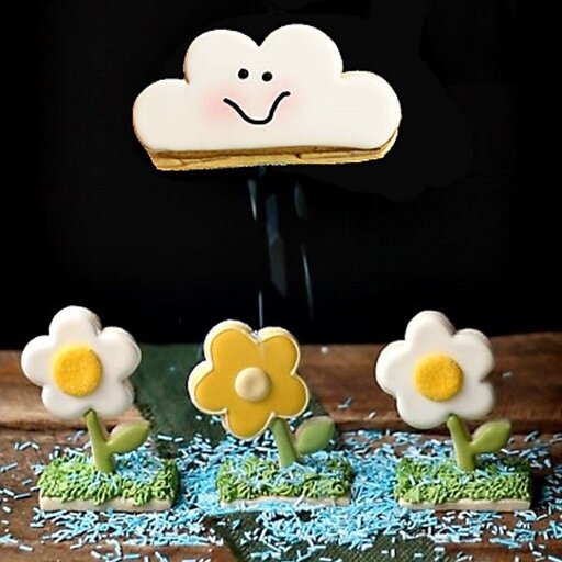 کاتر کوکی و برش خمیر شیرینی مدل ابر مجموعه 4 عددی

