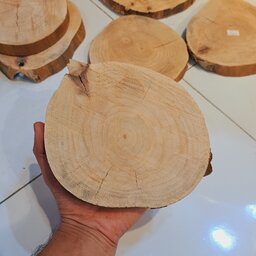 اسلایس چوب طبیعی چوب برشخورده چوب گرد قطعه چوب برش خورده  تخته سرو چوبی چوب برشخورده سینی چوبی ظرف چوبی سلما گالری 