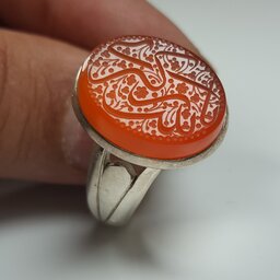 انگشتر عقیق پرتقالی 