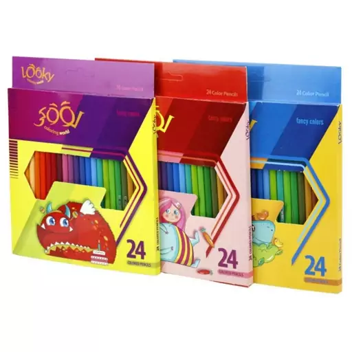 مداد رنگی 24 رنگ لوکی Looky Coloring World