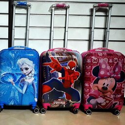 چمدان بچه‌گانه خارجی جنس فایبرگلاس درجه یک دخترانه پسرانه در رنگ طرح های مختلف 