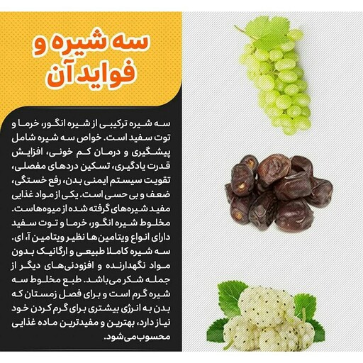 سه شیره (خرما و شیره کشمش و توت سفید) غرفه آنلاین شاپ ارزان فروش در مشهد