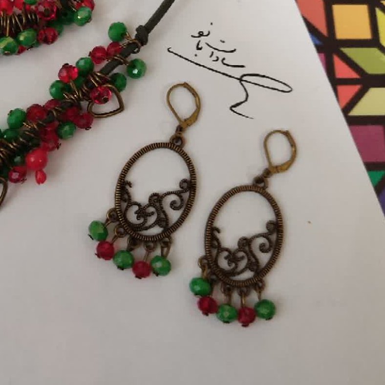 گوشواره یلدایی دستساز
