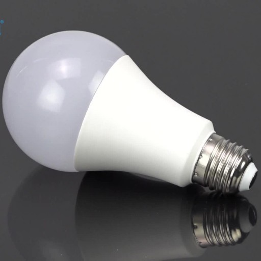 لامپ LED حبابی 10 وات مهتابی ( سفید ) A60