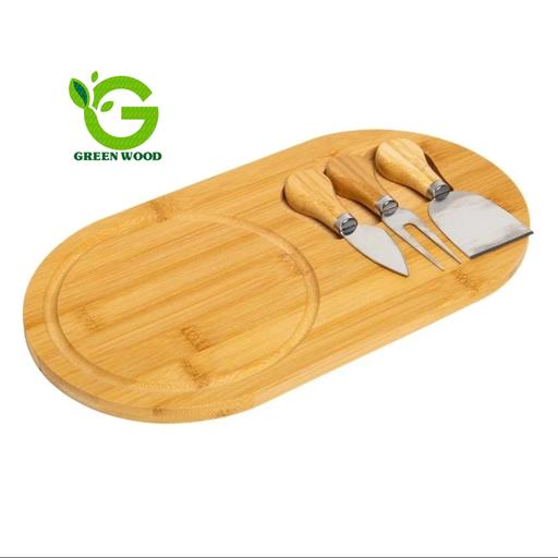 ست سرو صبحانه خوری 4 پارچه چوبی بامبو کد Gw51502002