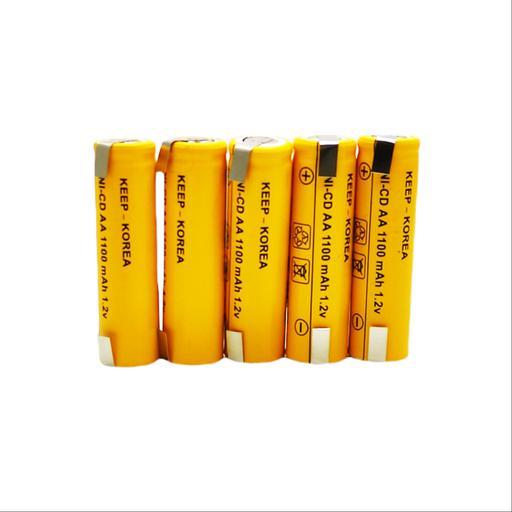 باتری قلمی قابل شارژ کیپ ظرفیت 1100mAh بسته 5 عددی