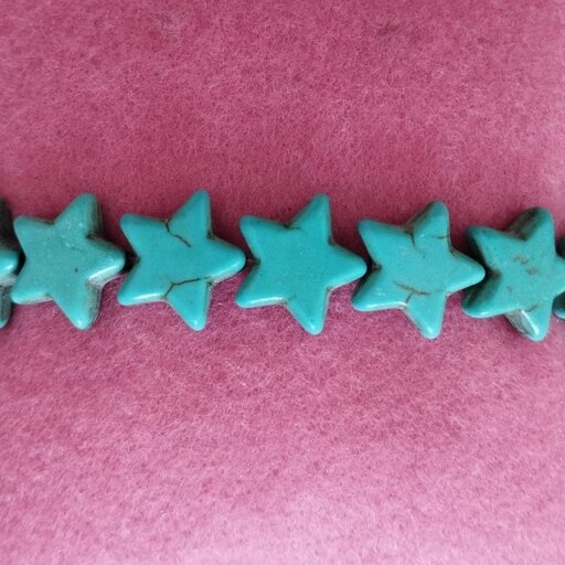 دستبند فیروزه ستاره ای کشی با  قفل طوطی و زنجیر استیل رنگ ثابت