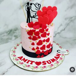 کیک تولد همسر،کیک عاشقانه 