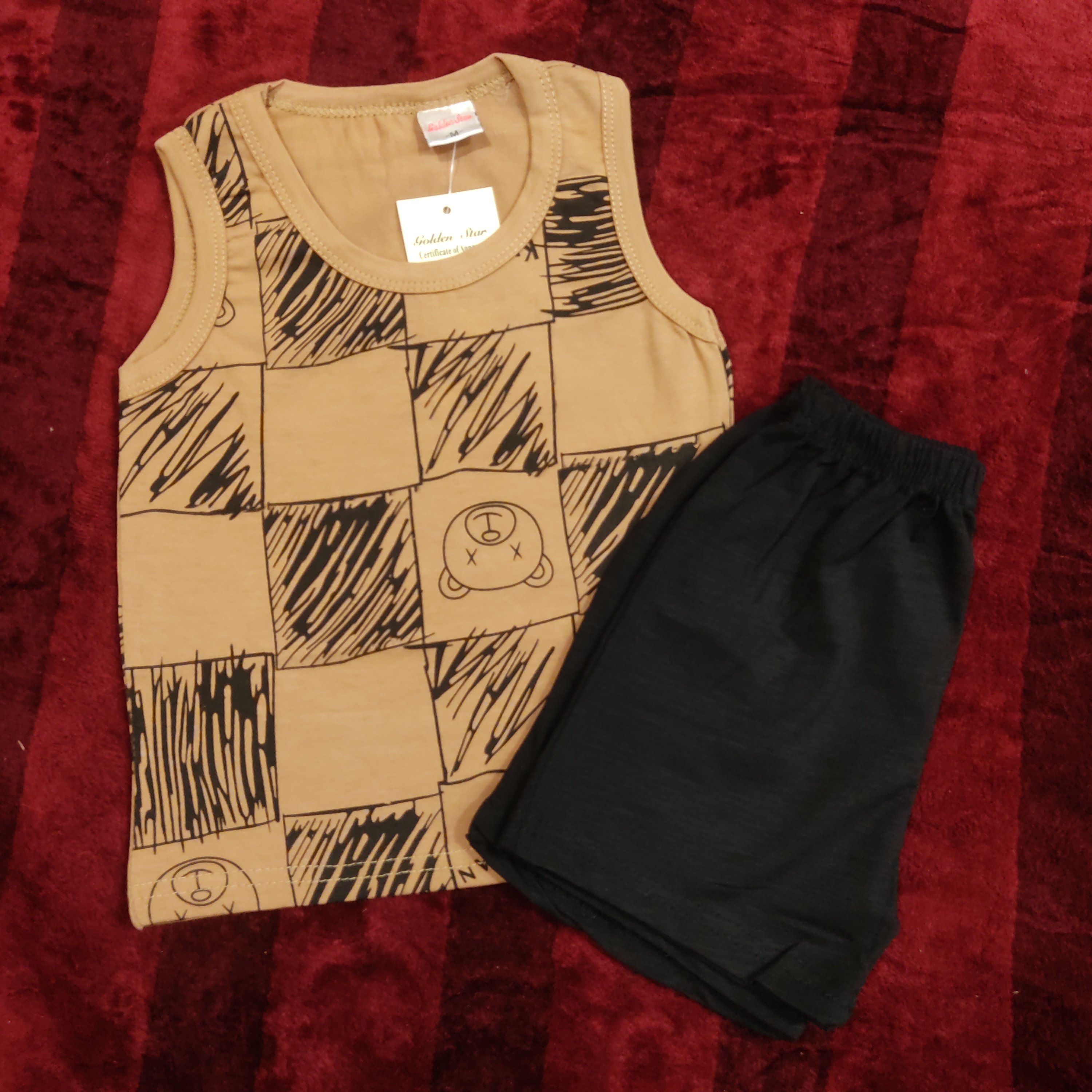 ست دو تکه ی تاپ و شلوارک خرسی