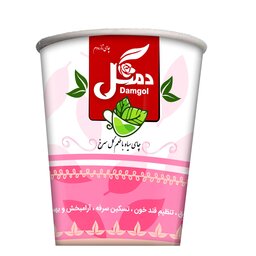 لیوان چایدار  دمگل با طعم (گل محمدی)بسته 10عددی، استفاده آسان ، بهداشتی و بدون درسر