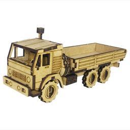 پازل سه بعدی چوبی طرح کامیون باری با جزییات و زیبا محکم و سبک