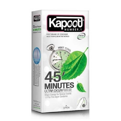 کاندوم تاخیری کاپوت مدل KAPOOT 45 MINUTES | زناشویی | رابطه جنسی | کاندوم | نزدیکی | ازدواج | اسپری تاخیری | ناچ | کدکس | ایموشن | کاپوت | بارداری | لیز | لغزنده