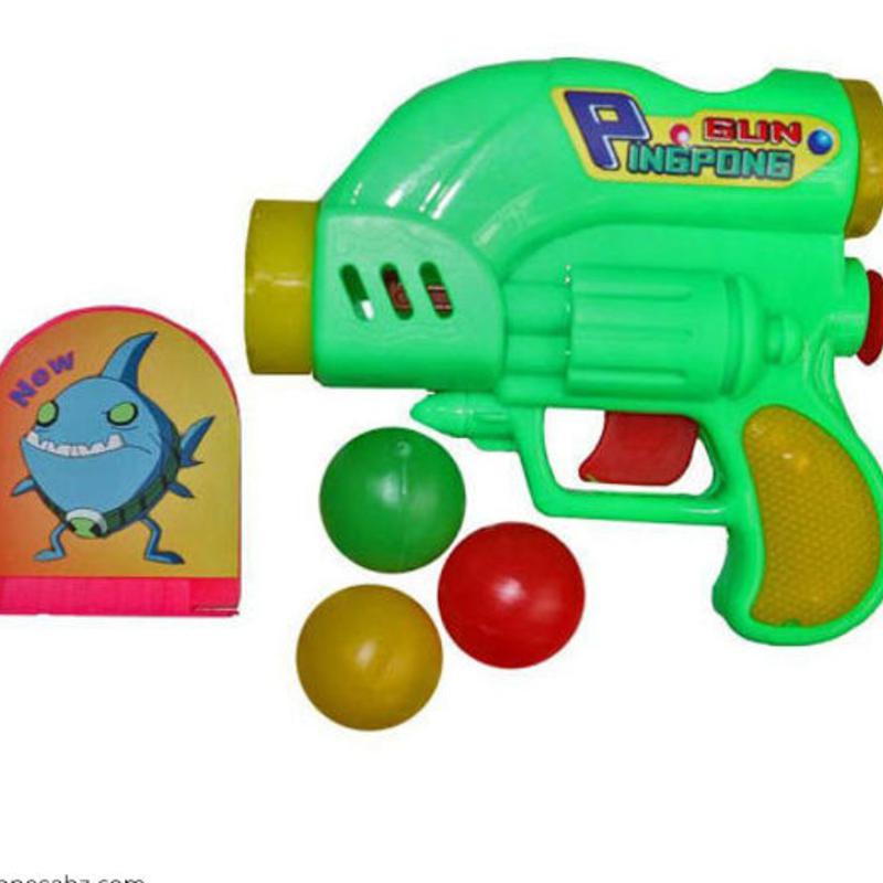 تفنگ بادی بازی تپلی همراه توپ و نشان هدف