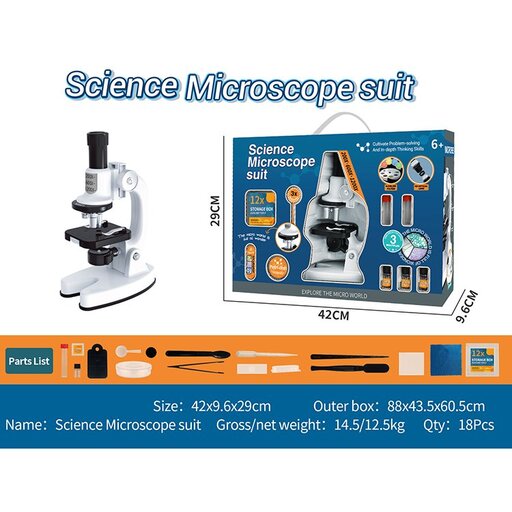 میکروسکوپ اورجینال دانش آموزی مناسب 8 تا 13 سال 