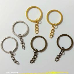 حلقه جاکلیدی نقره ای برنزی طلایی(یک عدد رنگ انتخابی)حلقه دسته کلید خام