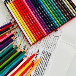 مداد رنگی 24رنگ جعبه فلزی مارک کویلو

