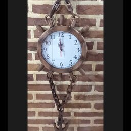 ساعت زیبا چوبی با طرح لنگر هدیه ای مناسب -قابل استفاده و جذاب