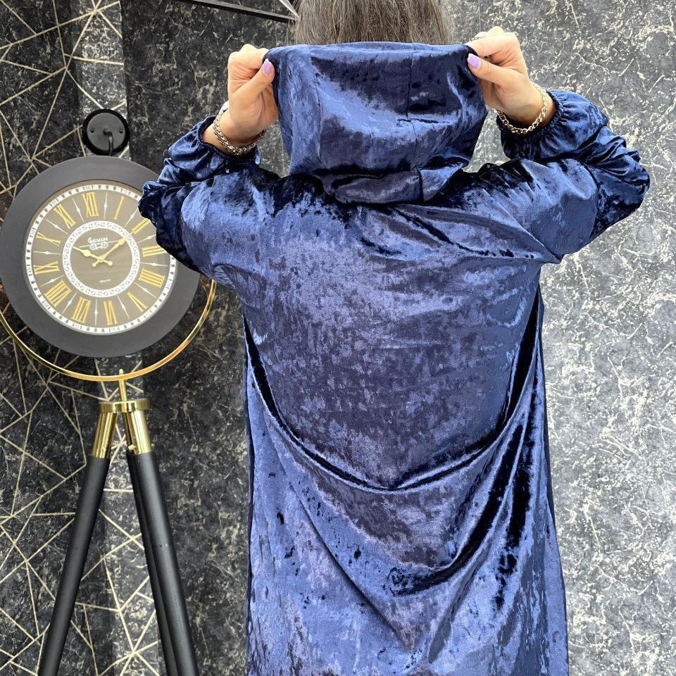 هودی  مخمل آینه ای ضخیم پشت بلند سایز 38/46فری سایز مناسب خاص پسندان تن خوری عالی