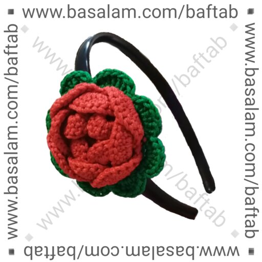 تل مو ، طرح رُز ، کد8151... تل پلاستیکی، گل بافتنی، دستباف(تل، مو، تل سر/تلمو)